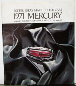1971 Mercury Marquis Monterey Montego Cyclone Cougar Comet XL REV Sales Brochure