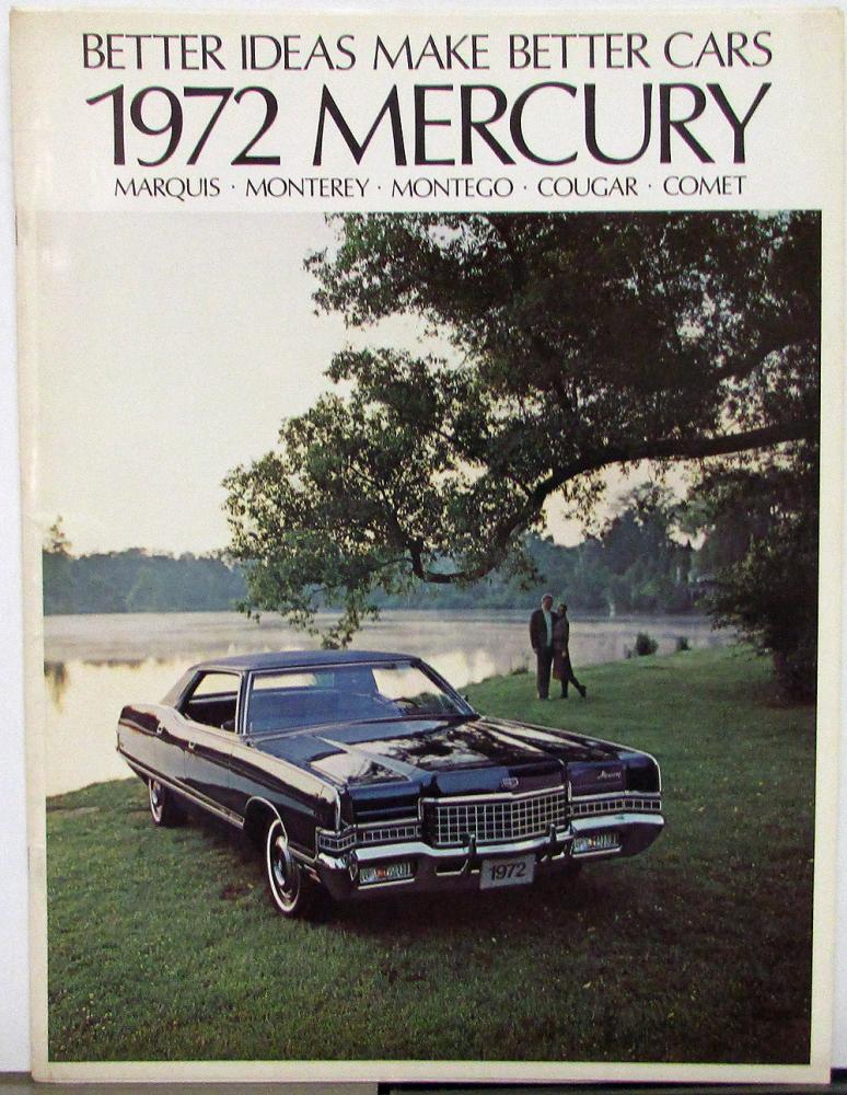 1972 Mercury Marquis Monterey Montego Cougar Comet XL REVISED Sale Brochure Orig