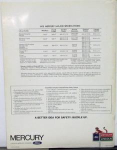 1972 Mercury Marquis Monterey Montego Cougar Comet XL REVISED Sale Brochure Orig