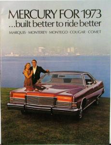 1973 Mercury Marquis Monterey Montego Couguar Comet XL REVISED Sales Brochure