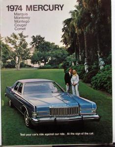 1974 Mercury Marquis Monterey Montego Cougar Comet XL REVISED Sale Brochure Orig