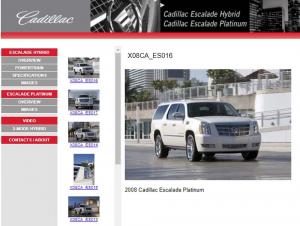 2008 Cadillac Escalade Hybrid and Platinum Press Kit