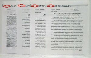 1996 Chevrolet Motorsports Press Kit Earnhardt Gordon Schrader Nemechek Waltrip