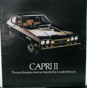 1976 Mercury Capri II European Import Sales Brochure Original Oversized