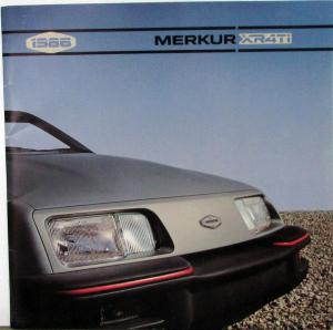 1986 Merkur XR4Ti German Import for Lincoln Mercury Oversized Sale Brochure Orig