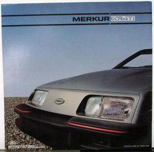 1986 Merkur XR4Ti German Import for Lincoln Mercury Oversized Sale Brochure Orig