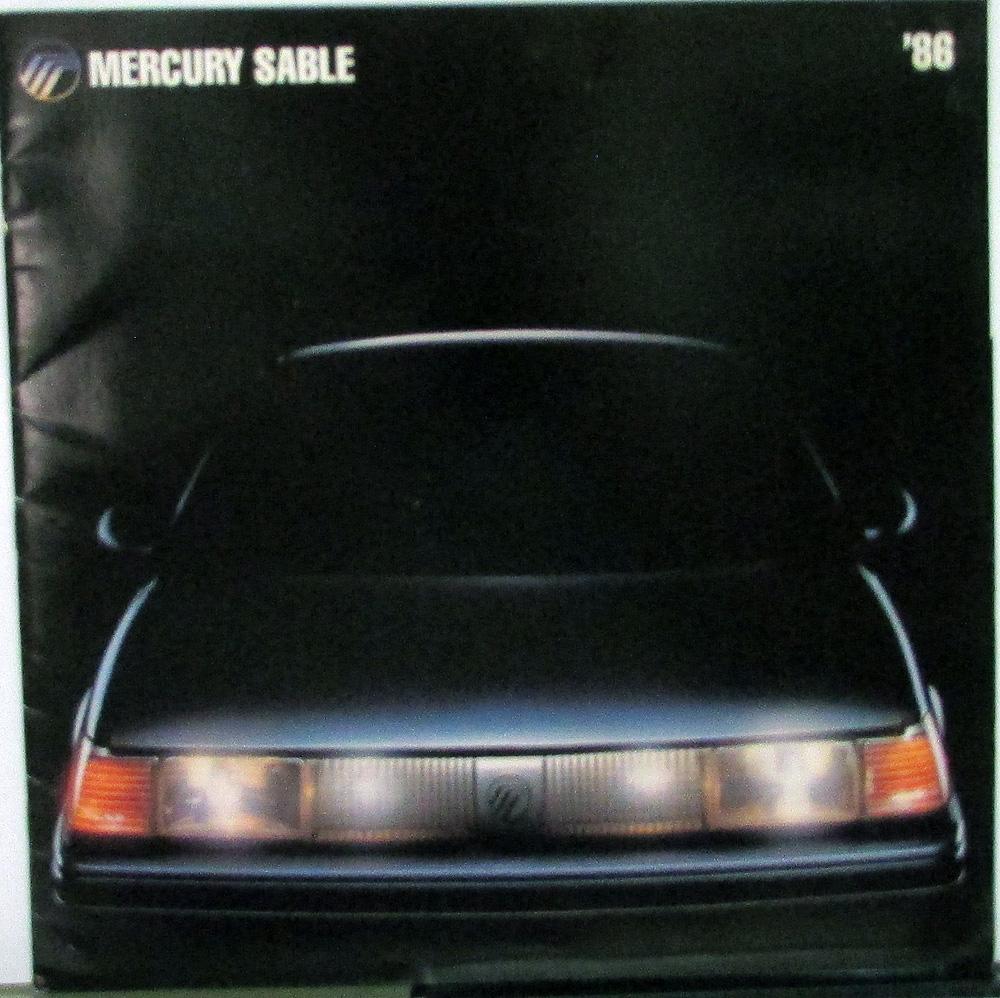 1986 Mercury Sable GS LS Sedan Wagon Oversized Sales Brochure Original