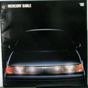 1986 Mercury Sable GS LS Sedan Wagon Oversized Sales Brochure Original