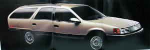 1986 Mercury Sable GS LS Sedan Wagon Oversized Sales Brochure Original