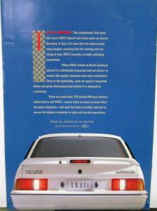 1988 Mercury Merkur XR4Ti German Import for Lincoln Mercury Sales Brochure Orig