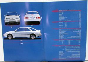 1988 Mercury Merkur XR4Ti German Import for Lincoln Mercury Sales Brochure Orig