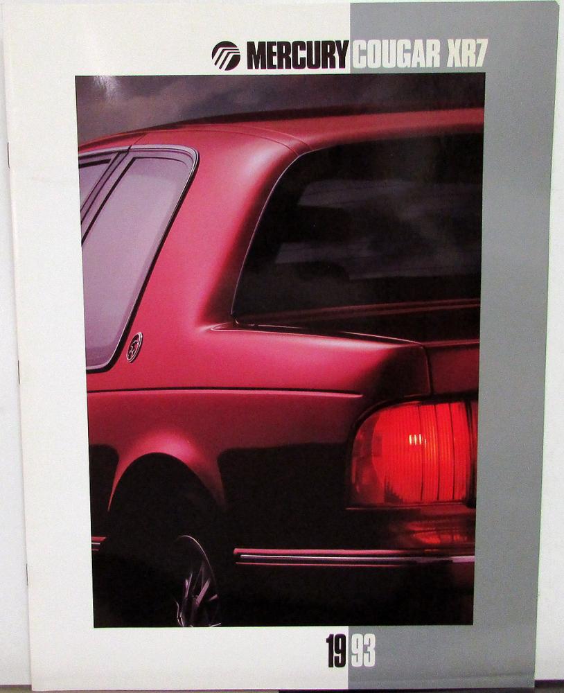1993 Mercury Cougar XR7 Oversized Glossy Sales Brochure Original