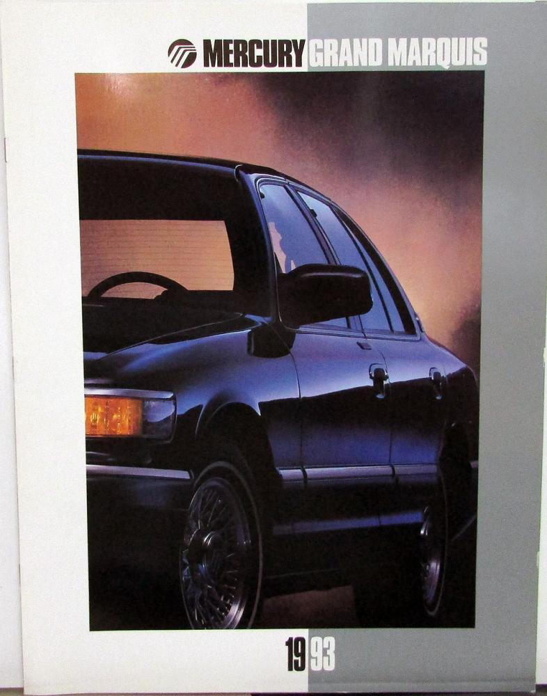 1993 Mercury Grand Marquis GS & LS Oversized Glossy Sales Brochure Original