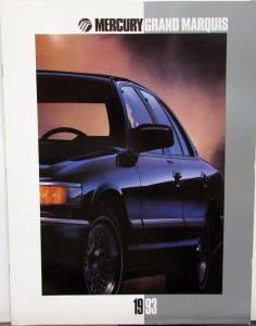 1993 Mercury Grand Marquis GS & LS Oversized Glossy Sales Brochure Original