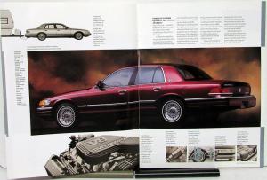 1993 Mercury Grand Marquis GS & LS Oversized Glossy Sales Brochure Original