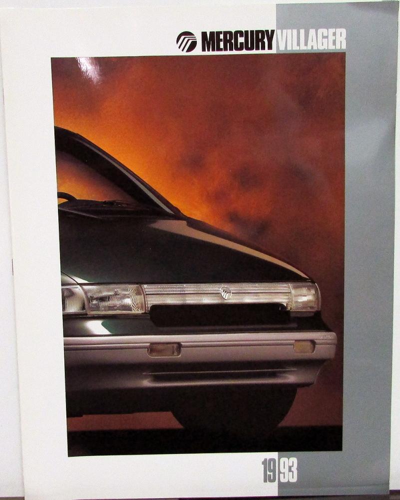 1993 Mercury Villager GS LS Mini Van Oversized Glossy Sales Brochure Original