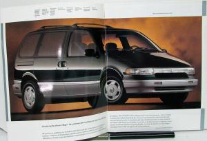 1993 Mercury Villager GS LS Mini Van Oversized Glossy Sales Brochure Original