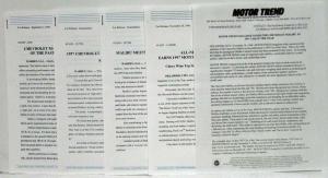 1997 Chevrolet Malibu Motor Trend Car of the Year Press Kit