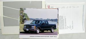 1996 Chevrolet SEMA Auto Show Press Kit