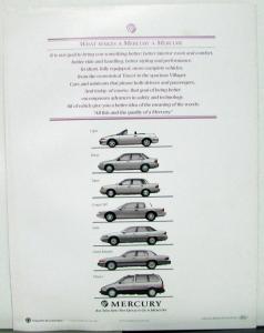 1994 Mercury Tracer Sedan Wagon LTS Oversized Glossy Sales Brochure Original