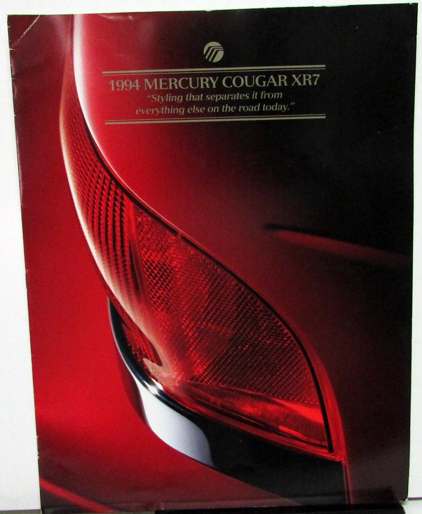 1994 Mercury Cougar XR7 Oversized Glossy Sales Brochure Original