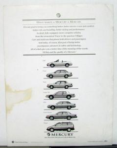 1994 Mercury Cougar XR7 Oversized Glossy Sales Brochure Original
