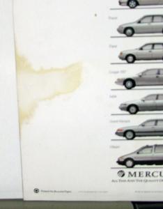 1994 Mercury Cougar XR7 Oversized Glossy Sales Brochure Original