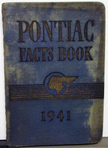 1941 Pontiac Data Facts Book Torpedo Fleet De Luxe Streamliner Custom 41 Dealer