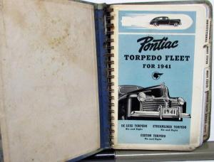 1941 Pontiac Data Facts Book Torpedo Fleet De Luxe Streamliner Custom 41 Dealer