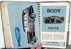 1941 Pontiac Data Facts Book Torpedo Fleet De Luxe Streamliner Custom 41 Dealer