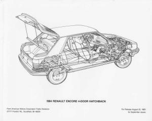 1984 Renault Encore Illustrative Cutaway Press Photo 0021