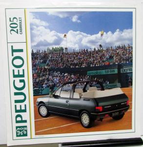 1992 Peugeot 205 Cabriolet Foreign Dealer Sale Brochure German Text Large Folder