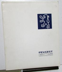 1991 Peugeot 605 Foreign Dealer European Market Prestige Brochure English Text