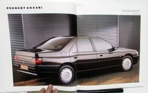 1991 Peugeot 605 Foreign Dealer European Market Prestige Brochure English Text