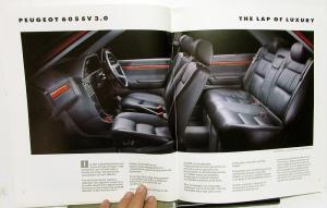 1991 Peugeot 605 Foreign Dealer European Market Prestige Brochure English Text