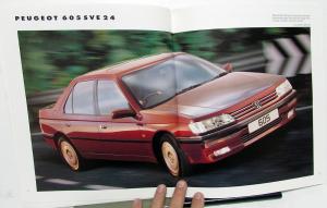 1991 Peugeot 605 Foreign Dealer European Market Prestige Brochure English Text