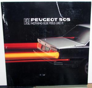 1987 Peugeot 505 Dealer Prestige Sales Brochure US Market Features Options Specs