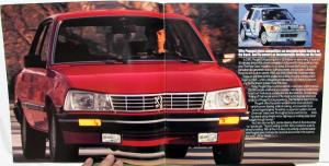 1988 Peugeot 505 Dealer Prestige Sales Brochure US Market Features Options Specs