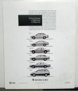 1995 Mercury Cougar XR7 Oversized Sales Brochure Original