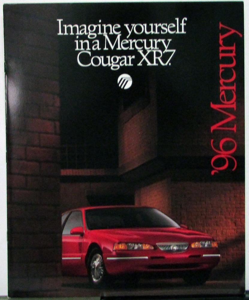 1996 Mercury Cougar XR7 Oversized Sales Brochure Original