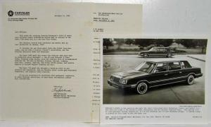 1983 1/2 Chrysler-Plymouth Press Kit Town & Country Woody Convertible Limo