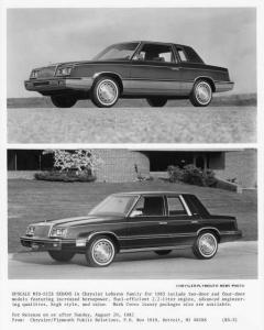 1983 Chrysler LeBaron Press Photo 0047