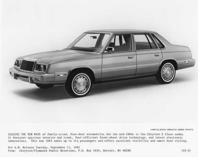 1983 Chrysler E-Class Sedan Press Photo 0050
