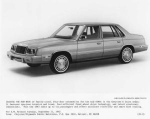 1983 Chrysler E-Class Sedan Press Photo 0050