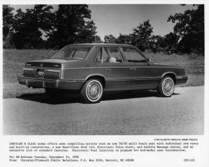 1983 Chrysler E-Class Sedan Press Photo 0051