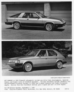 1983 Plymouth Turismo & Colt Press Photo 0050