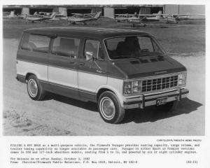 1983 Plymouth Voyager Van Press Photo 0055