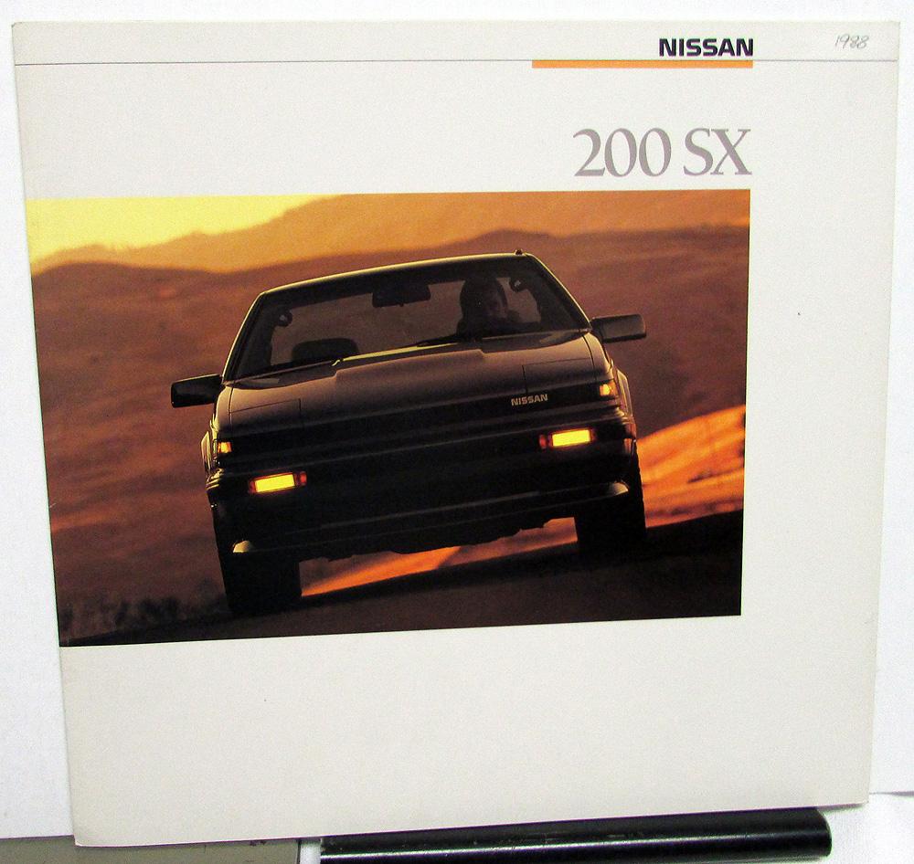 1988 Nissan 200 SX Dealer Sales Brochure Features Options Specifications