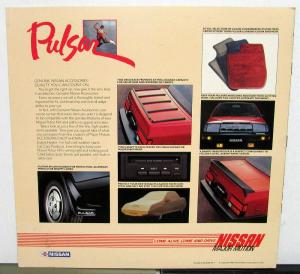1985 Nissan Pulsar NX Dealer Sales Brochure Features Options Specifications