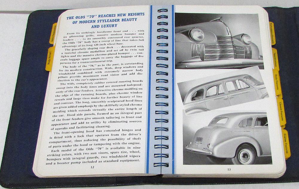 1940 Oldsmobile Data Facts Book Series 60 70 80 Sedan… | AutoPaper